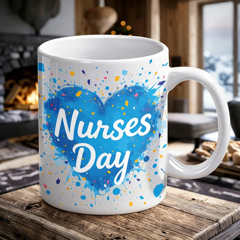 Nurses Day Blue Splash Heart Ceramic Mug, Nurse Appreciation Coffee Cup, milk cup, office cup, gift for friends, fade-resistant
Nurses Day Blue Splash Heart Ceramic Mug, Nurse Appreciation Coffee Cup, milk cup, office cup, gift for friends, fade-resistant