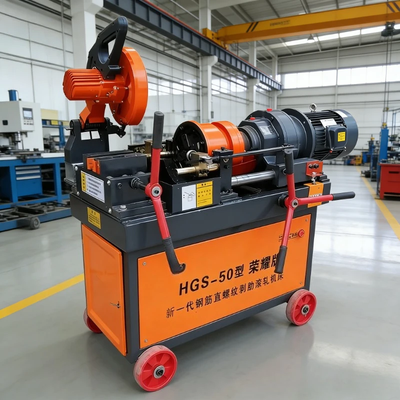 Steel Rib Peeling Parallel Thread Rolling Machine Screw Thread Rolling Machine threading machine for pipe customized