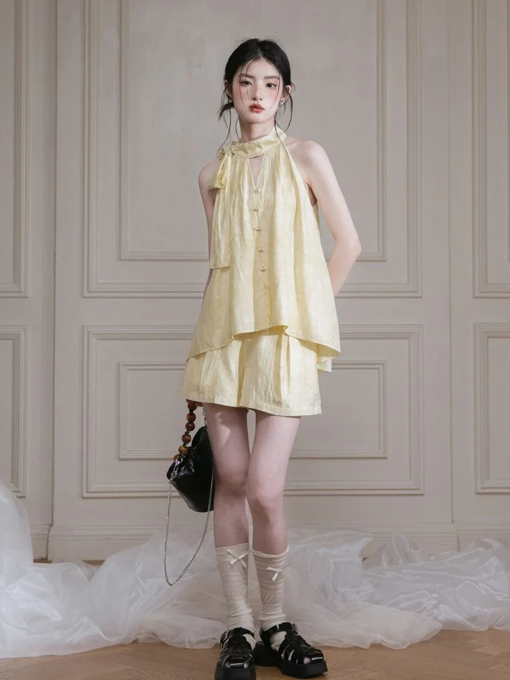 Короткие комплекты для женщин, рубашки и блузки из 2 предметов, офисные женские шорты SJasmine, светло-желтые женские шорты, хлопковый повседневный топ и низ, новинка в
Короткие комплекты для женщин, рубашки и блузки из 2 предметов, офисные женские шорты SJasmine, светло-желтые женские шорты, хлопковый повседневный топ и низ, новинка в