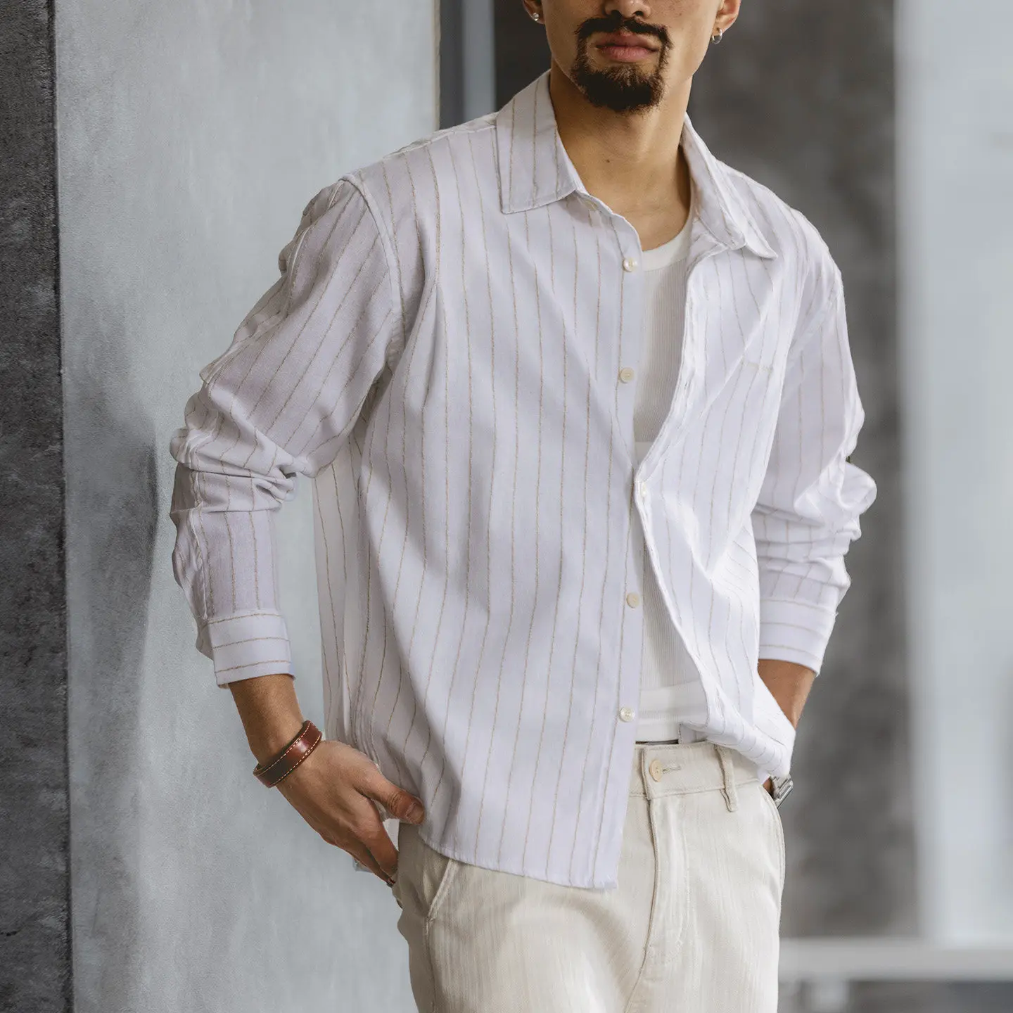 Men Vertical Striped Long Sleeve Shirts Cotton Poly Blend Lightweight Button Down Lapel Oversized Vintage Casual Daily Dress Top
Men Vertical Striped Long Sleeve Shirts Cotton Poly Blend Lightweight Button Down Lapel Oversized Vintage Casual Daily Dress Top