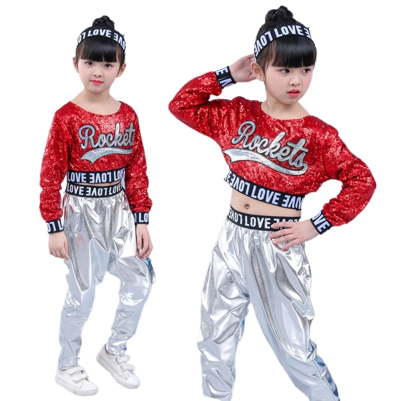 Girls Sequined Ballroom Modern Jazz Dance costume performance Outfits Kids Tops+ Pants Hip Hop Dancing Wear Party Stage Clothes
Girls Sequined Ballroom Modern Jazz Dance costume performance Outfits Kids Tops+ Pants Hip Hop Dancing Wear Party Stage Clothes