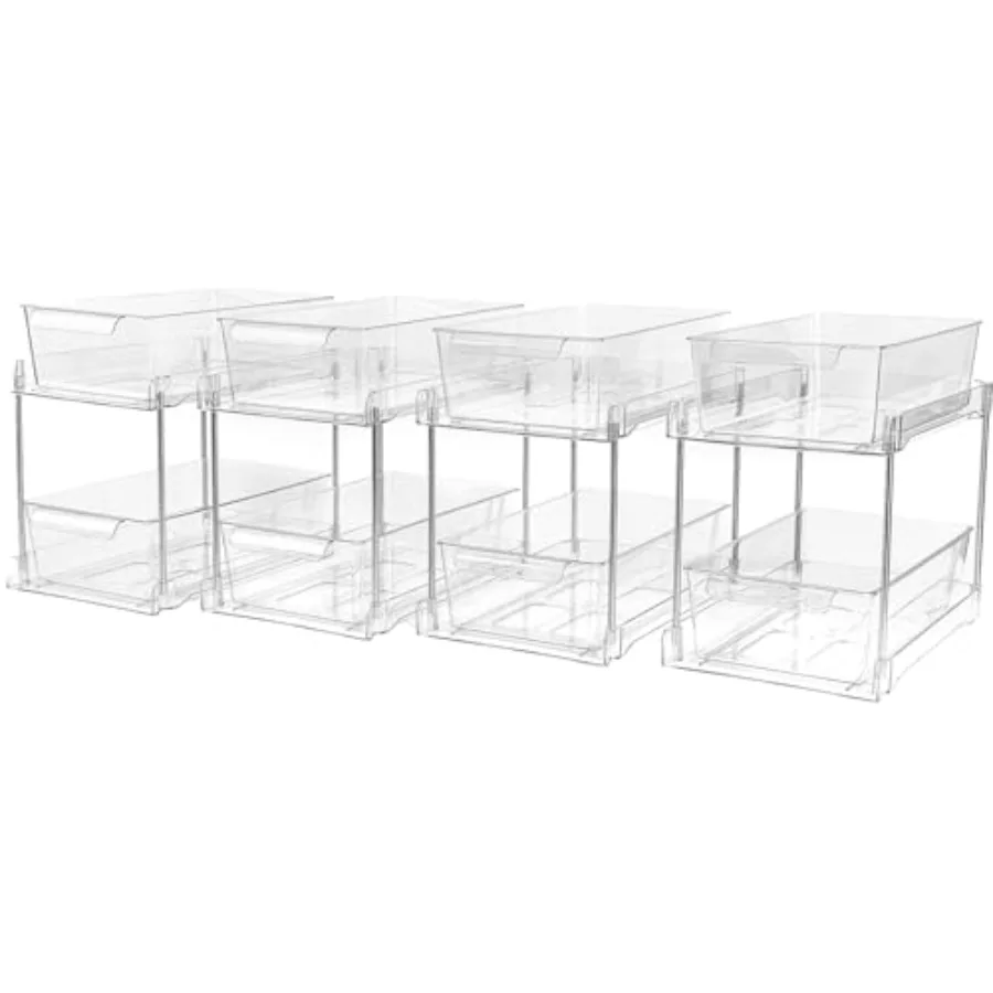 Curated Picks 4Pack 2-Tier Bathroom Storage Organizer, Clear Under Sink Organizers Kitchen Vanity Counter Storage Container, Me
Curated Picks 4Pack 2-Tier Bathroom Storage Organizer, Clear Under Sink Organizers Kitchen Vanity Counter Storage Container, Me
