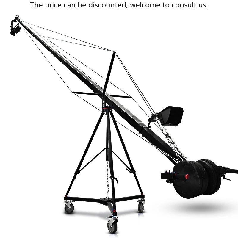 Jianmei SF-4m Telescopic Camera Jib Crane Aluminum Alloy With Two-Axis Pan-Tilt Head Compatibility For Film & Live Broadcast
Jianmei SF-4m Telescopic Camera Jib Crane Aluminum Alloy With Two-Axis Pan-Tilt Head Compatibility For Film & Live Broadcast
