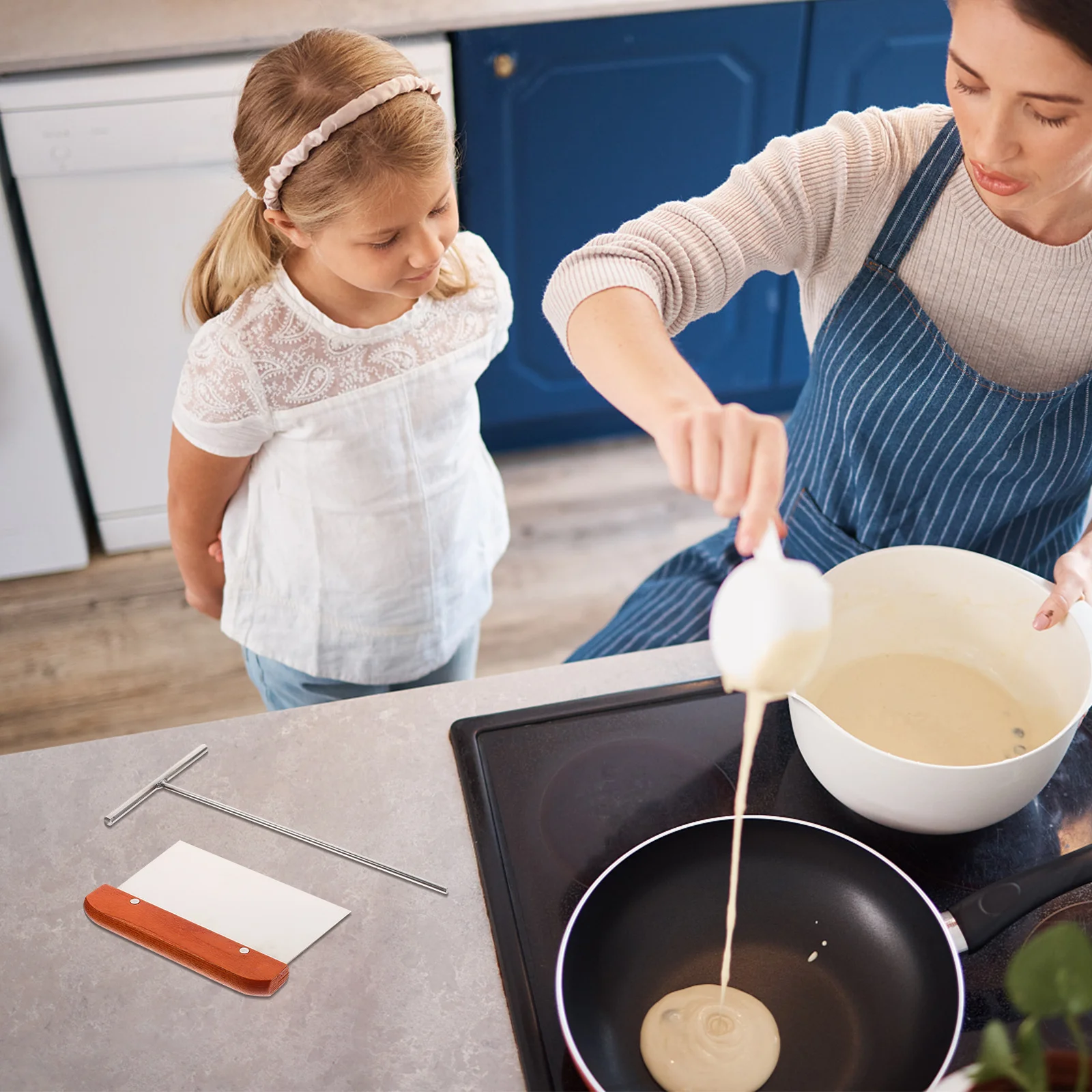1Set Crepe Spreader Pancake Scraper Kit Ergonomic Cooking Tool Easy Pancake Omelet Crepe Maker Household Use Kitchen Must Haves
1Set Crepe Spreader Pancake Scraper Kit Ergonomic Cooking Tool Easy Pancake Omelet Crepe Maker Household Use Kitchen Must Haves