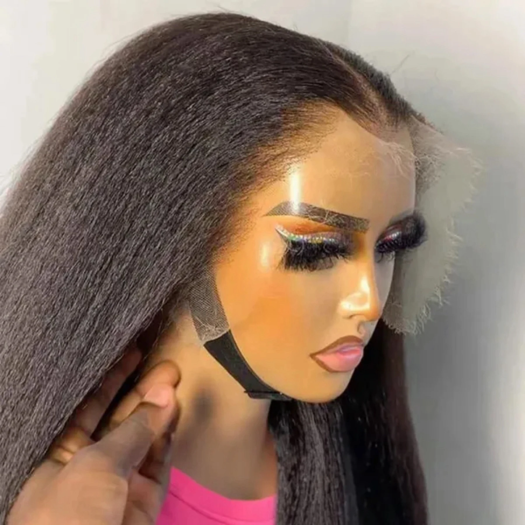 Yaki Kinky Straight 13X4X1HD Full Lace Frontal Wigs For Women Preplucked With Baby Hair Heat Resistant Fiber Glueless Wigs Party
Yaki Kinky Straight 13X4X1HD Full Lace Frontal Wigs For Women Preplucked With Baby Hair Heat Resistant Fiber Glueless Wigs Party