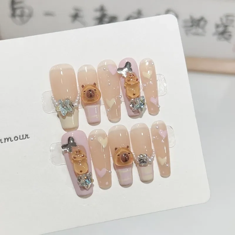 10Pcs /Set Full Cover False Nails Press on Nails Fake Nails Diy Pure Handmade Removable Groundhog Candy Color
10Pcs /Set Full Cover False Nails Press on Nails Fake Nails Diy Pure Handmade Removable Groundhog Candy Color