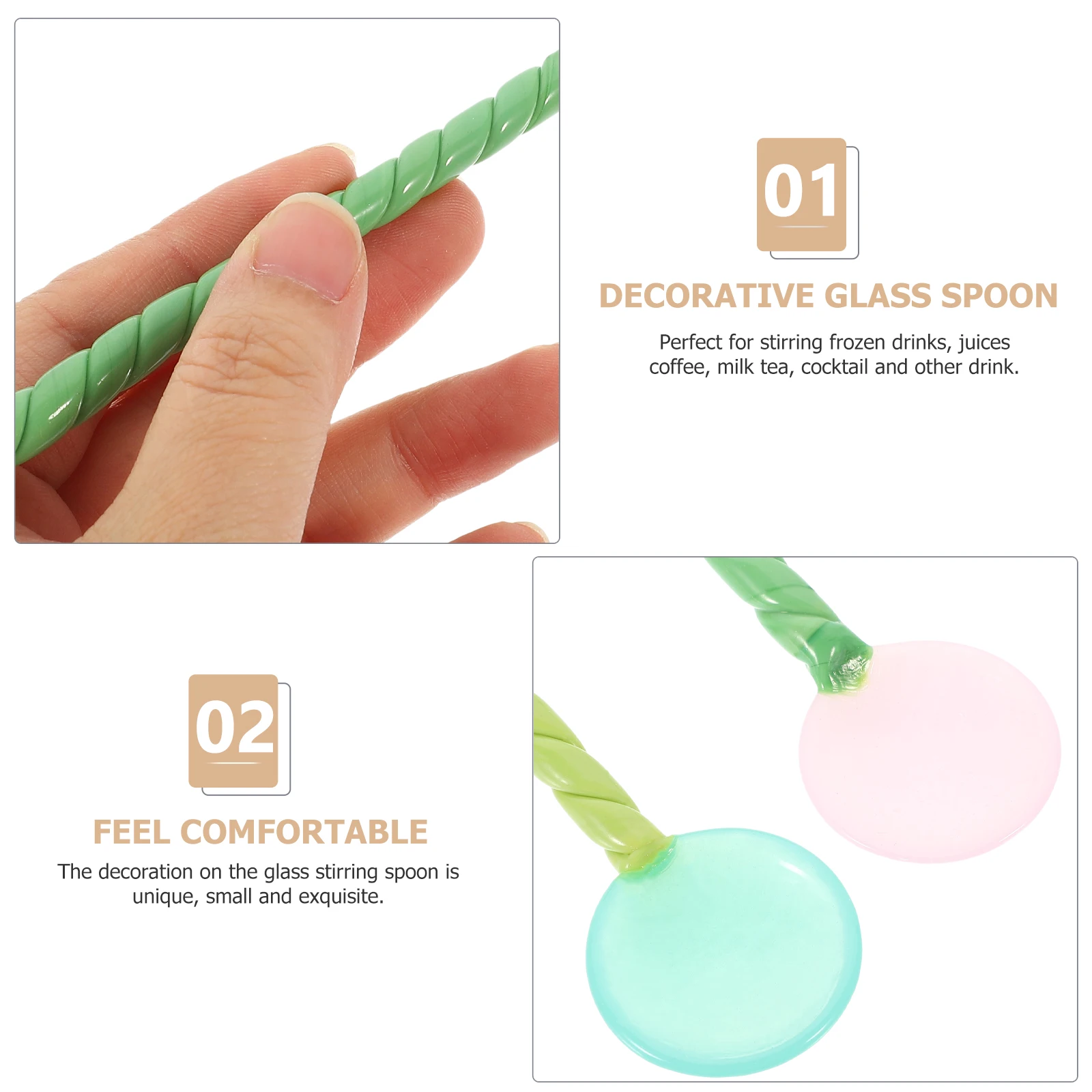 2Pcs Glass Stirring Rod Long Handle Practical Design Ideal for Coffee Juice Cocktail Milk Tea Bar Restaurant Home Use
2Pcs Glass Stirring Rod Long Handle Practical Design Ideal for Coffee Juice Cocktail Milk Tea Bar Restaurant Home Use