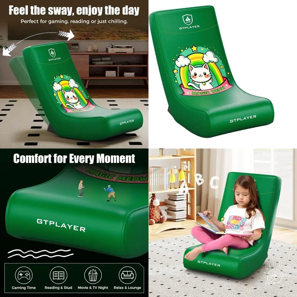 Green Cat Compact Lightweight Gaming Rocker Chair with Angle Limiter
Green Cat Compact Lightweight Gaming Rocker Chair with Angle Limiter