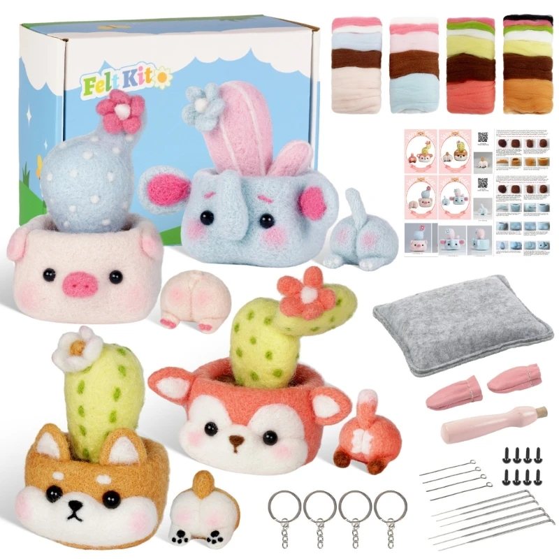 Needle Felting Kits Needle Felting Set DIY Wool Felt Material Set with Felting Tool Instruction for Needle Felting Craft New
Needle Felting Kits Needle Felting Set DIY Wool Felt Material Set with Felting Tool Instruction for Needle Felting Craft New