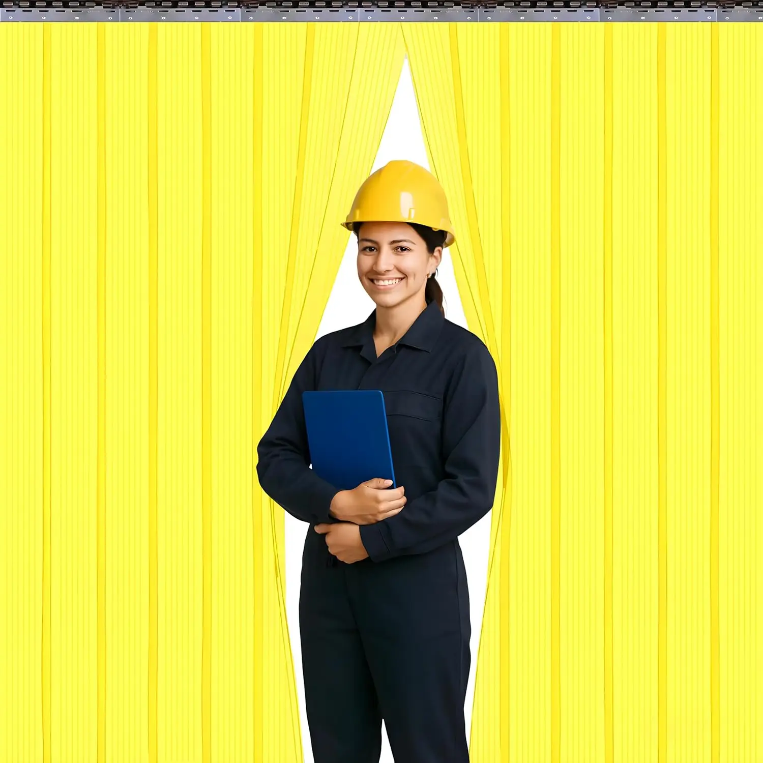 Ribbed Yellow PVC Strip Curtain 60" Width x 96" Height - Plastic Vinyl Door Strips for Food Processing, Warehouse and Commercial
Ribbed Yellow PVC Strip Curtain 60" Width x 96" Height - Plastic Vinyl Door Strips for Food Processing, Warehouse and Commercial