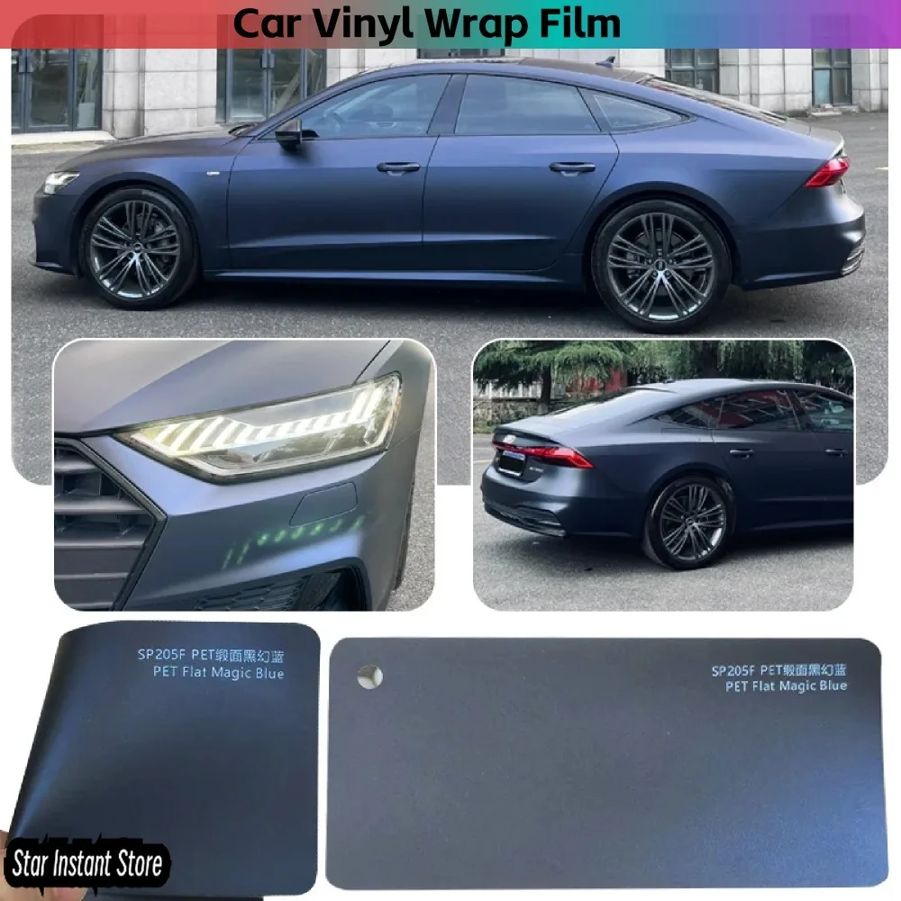 PET Matte Flat Magic Blue Vinyl Wrap Car Film Decal Film Sheet Bubble Free Air Release Premium Dry Only Excellent to Flat
PET Matte Flat Magic Blue Vinyl Wrap Car Film Decal Film Sheet Bubble Free Air Release Premium Dry Only Excellent to Flat