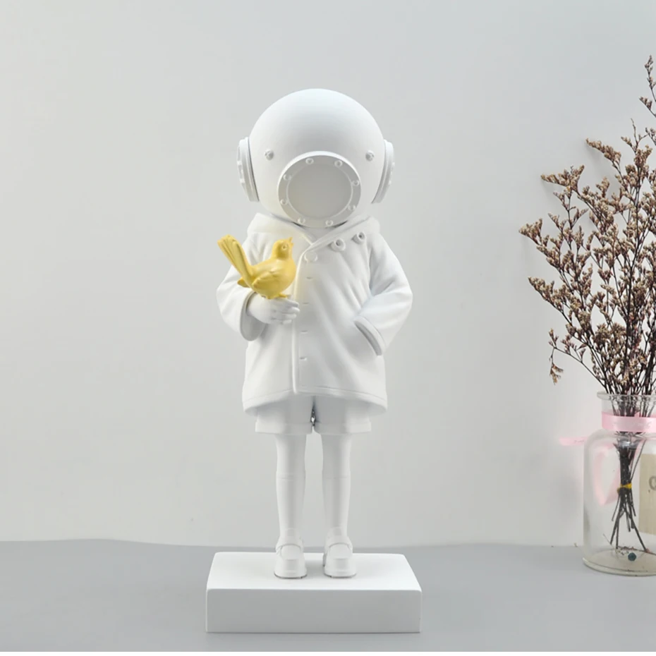 Art Collectible Toy Nordic Art DeepSea Diver Statues Banksy Sculpture England Street Resin Pigeon Girl Statue Home Decoration
Art Collectible Toy Nordic Art DeepSea Diver Statues Banksy Sculpture England Street Resin Pigeon Girl Statue Home Decoration