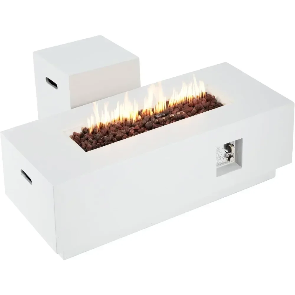 2-Piece Propane Fire Pit Table with Tank Holder,50,000 BTU Concrete Fire Pit, Auto-Ignition, Free Lava Rocks, Fire Pit Table
2-Piece Propane Fire Pit Table with Tank Holder,50,000 BTU Concrete Fire Pit, Auto-Ignition, Free Lava Rocks, Fire Pit Table