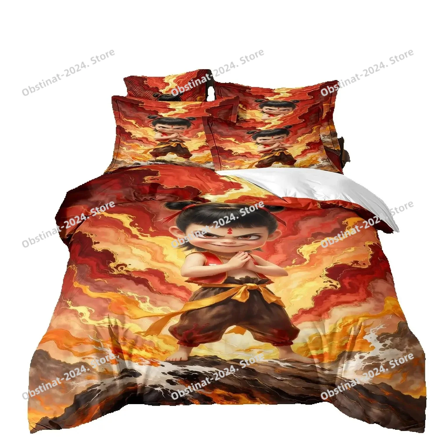 HD Print Animation Ne Zha Quilt cover,Ne Zha 2 Bedding Set Single Twin Full Queen King Size Bed Set Adult Kid Bedroom Duvetcover
HD Print Animation Ne Zha Quilt cover,Ne Zha 2 Bedding Set Single Twin Full Queen King Size Bed Set Adult Kid Bedroom Duvetcover