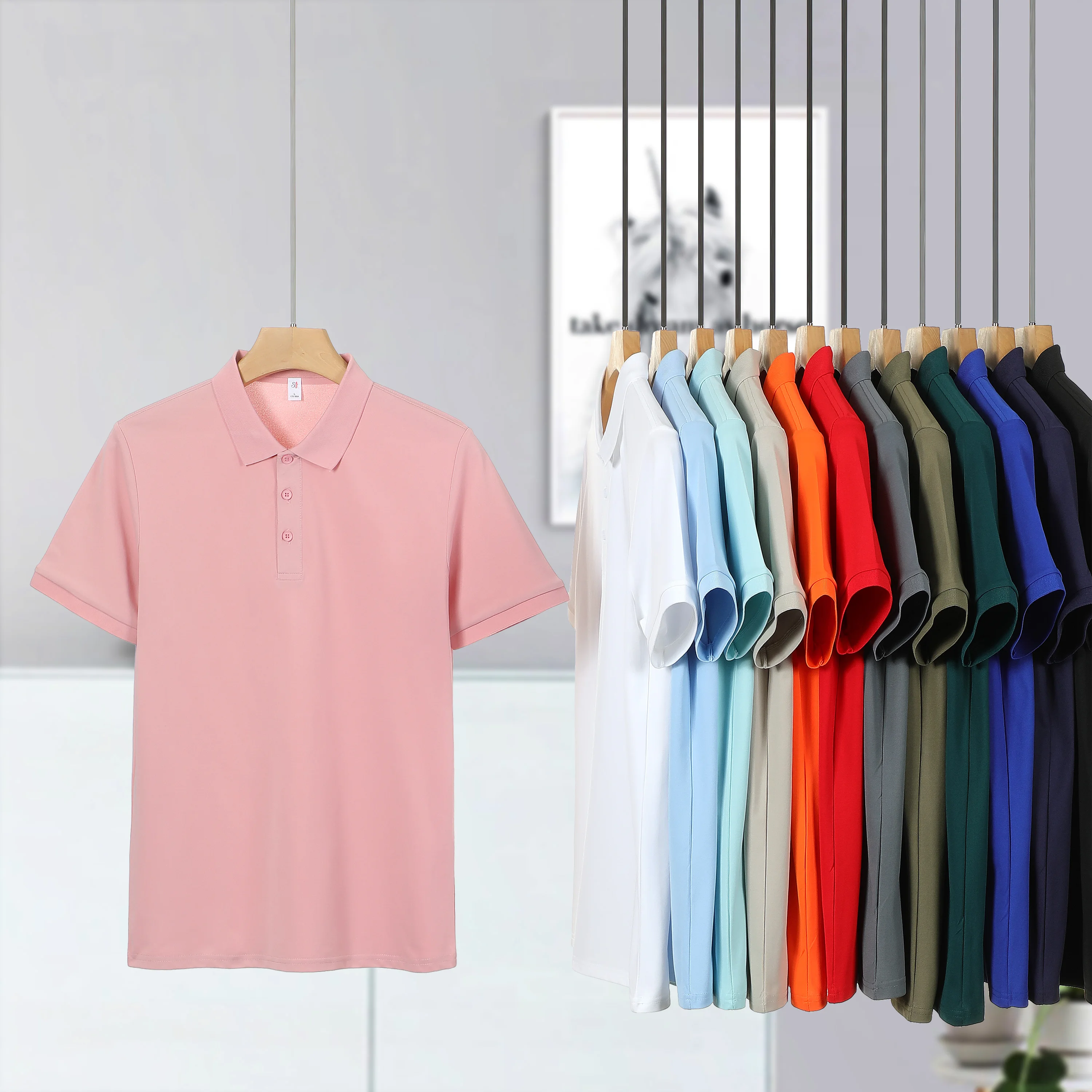Sleeve Solid Polo Shirt Breathable Comfortable and Elastic Top New Polo MEN Casual Business Polo Shirts MEN Style Men's Short
Sleeve Solid Polo Shirt Breathable Comfortable and Elastic Top New Polo MEN Casual Business Polo Shirts MEN Style Men's Short