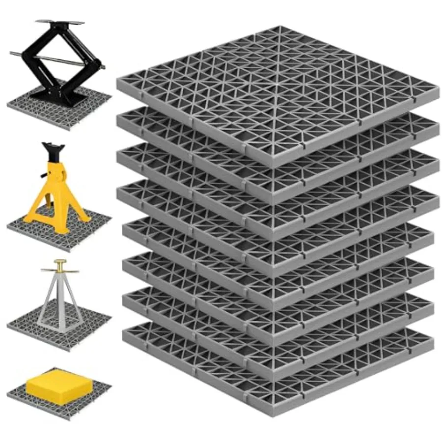 RV leveling blocks for camper/trailer stabilization, heavy-duty black rubber, 20'' x 20'', extra-large foundation pads for mobi
RV leveling blocks for camper/trailer stabilization, heavy-duty black rubber, 20'' x 20'', extra-large foundation pads for mobi
