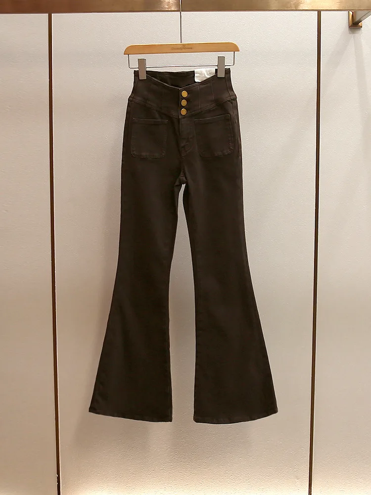 High-end women's autumn new retro versatile slim-fit A-line high-waisted slightly flared jeans wide leg pants trousers pants muj
High-end women's autumn new retro versatile slim-fit A-line high-waisted slightly flared jeans wide leg pants trousers pants muj
