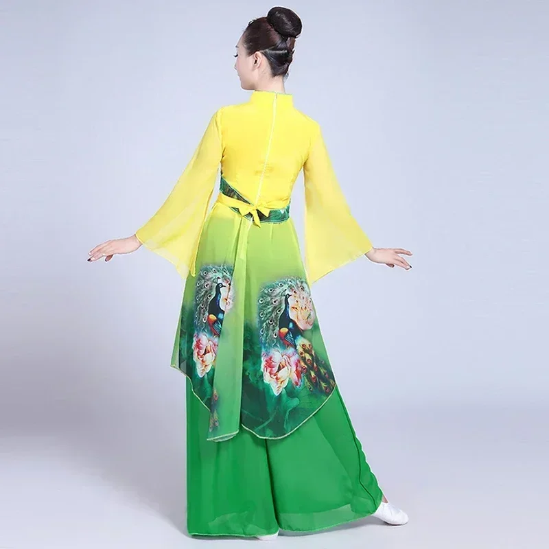 Chinese style Hanfu classical dance costumes female elegant fan dance Yangko clothing suits performance costume
Chinese style Hanfu classical dance costumes female elegant fan dance Yangko clothing suits performance costume