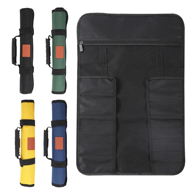 Rolls Up Tool Bag Tool with Zippers Portable Tool Storage Pouches Oxford Fabric for Mechanic Electrician Hobbyis
Rolls Up Tool Bag Tool with Zippers Portable Tool Storage Pouches Oxford Fabric for Mechanic Electrician Hobbyis