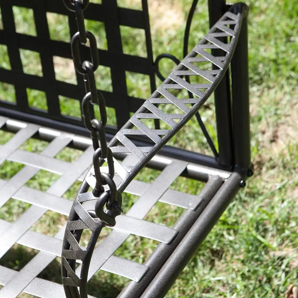 Classic 43 Wide Iron Patio Swing in Antique Black with Decorative Scroll Design for Outdoor Seating
Classic 43 Wide Iron Patio Swing in Antique Black with Decorative Scroll Design for Outdoor Seating