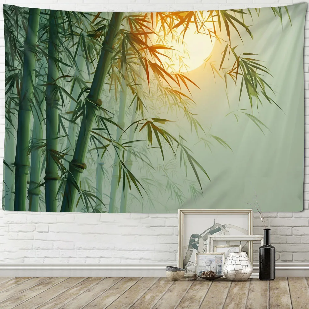 Green Bamboo Sunshine Landscape Wall Tapestry - Bamboo Forest Art Home Decor Hanging Cloth for Bedroom Living Room
Green Bamboo Sunshine Landscape Wall Tapestry - Bamboo Forest Art Home Decor Hanging Cloth for Bedroom Living Room