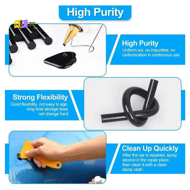 A13E-150Pcs Hot Glue Sticks, 270 X11mm Black Hot Melt Glue Sticks For Car Body Dent Repair Remover Crafts DIY Projects
A13E-150Pcs Hot Glue Sticks, 270 X11mm Black Hot Melt Glue Sticks For Car Body Dent Repair Remover Crafts DIY Projects