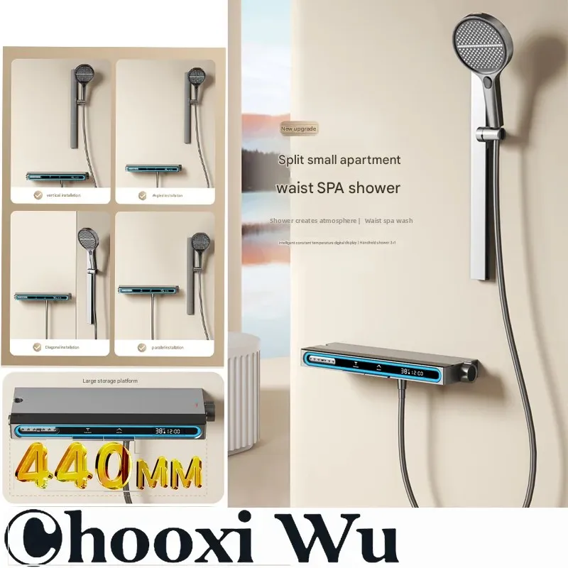 Smart Digital Display Luxury Shower Set Bathroom Wall Mount Two Function Rainlfall Brass Shower Faucet Set Sunflower Shower Head
Smart Digital Display Luxury Shower Set Bathroom Wall Mount Two Function Rainlfall Brass Shower Faucet Set Sunflower Shower Head