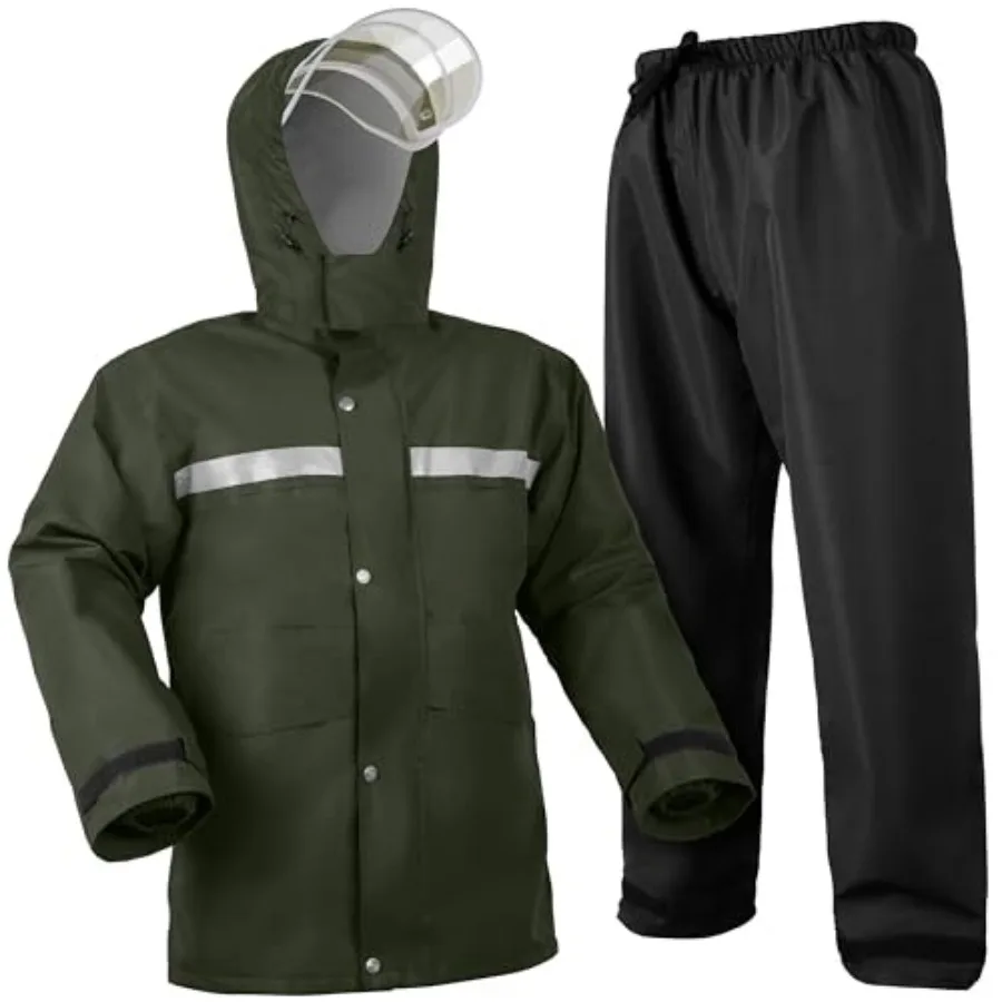 Coralrain Rain Suit Safety Waterproof Rain Jacket and Trouser Suit Raincoat With Hood lining For Men Women Adults Breathable
Coralrain Rain Suit Safety Waterproof Rain Jacket and Trouser Suit Raincoat With Hood lining For Men Women Adults Breathable