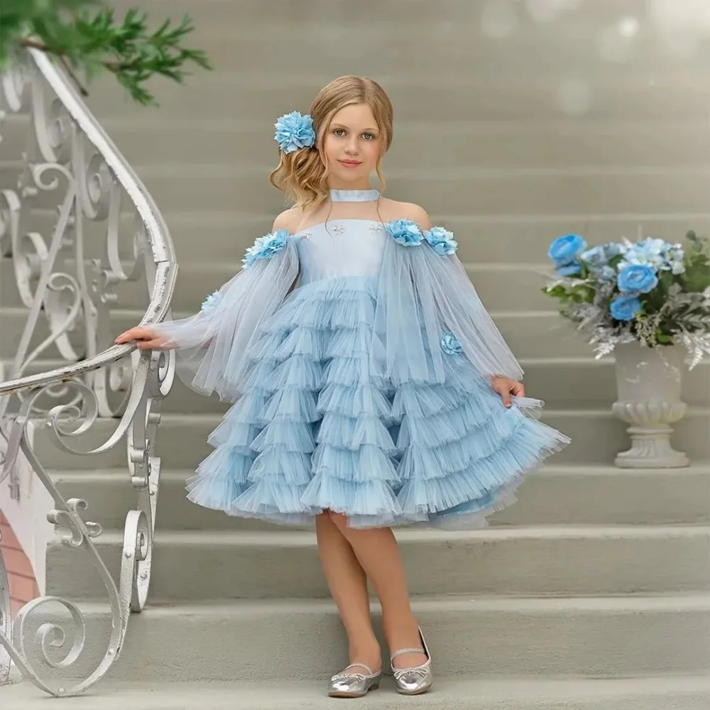 KLFLGD New one-shoulder blue fluffy cake skirt elegant girls special occasion dress tulle flower girl gorgeous wedding dress
KLFLGD New one-shoulder blue fluffy cake skirt elegant girls special occasion dress tulle flower girl gorgeous wedding dress