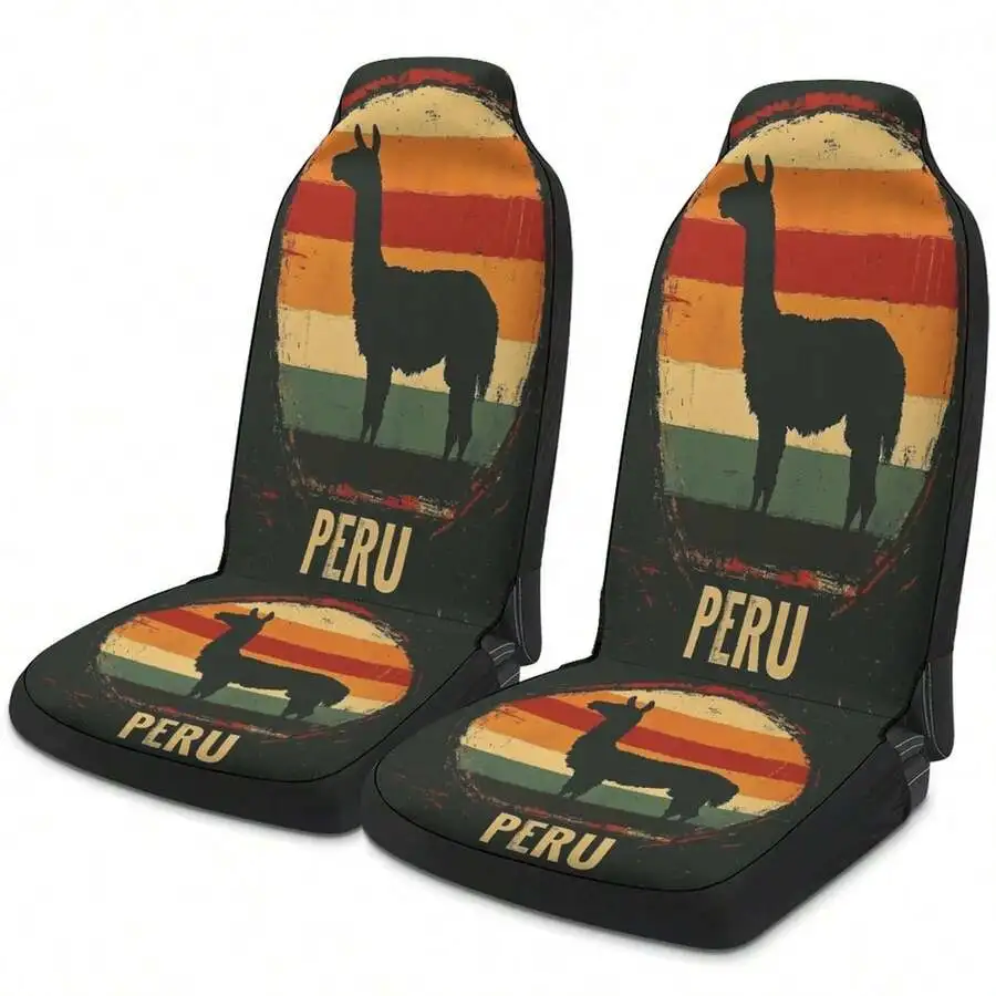Vintage Peru Llama Car Seat Covers Retro Alpaca Auto Seat Protectors Universal For Cars SUVs Trucks
Vintage Peru Llama Car Seat Covers Retro Alpaca Auto Seat Protectors Universal For Cars SUVs Trucks