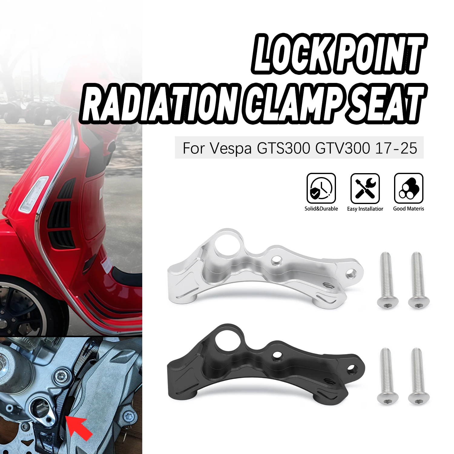 Accessories moto 100MM Aluminum Radiation Caliper Adapter Code Scooter Moto Brake Caliper For Vespa GTS300 GTV300 2017-2024 2025
Accessories moto 100MM Aluminum Radiation Caliper Adapter Code Scooter Moto Brake Caliper For Vespa GTS300 GTV300 2017-2024 2025