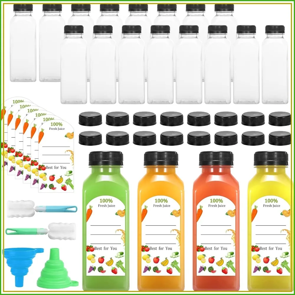 120Pcs 12 Oz Plastic Juice Bottles with Caps, Clear Reusable Water Bottles & Tamper Proof Lids for Fruit Juice, Smoothies, Coffee - Food Grade & Travel
120Pcs 12 Oz Plastic Juice Bottles with Caps, Clear Reusable Water Bottles & Tamper Proof Lids for Fruit Juice, Smoothies, Coffee - Food Grade & Travel