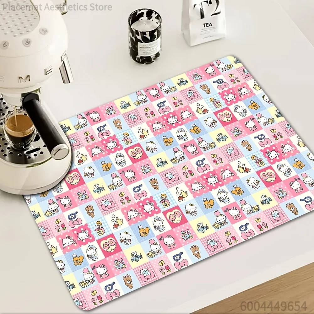 Grid Pattern Hello Kitty Pastel Colors Dish Drying Mat, Kitchen Utensils 1pc Coffee Machine Absorbent Mat - Non-slip Kitchen Cou
Grid Pattern Hello Kitty Pastel Colors Dish Drying Mat, Kitchen Utensils 1pc Coffee Machine Absorbent Mat - Non-slip Kitchen Cou