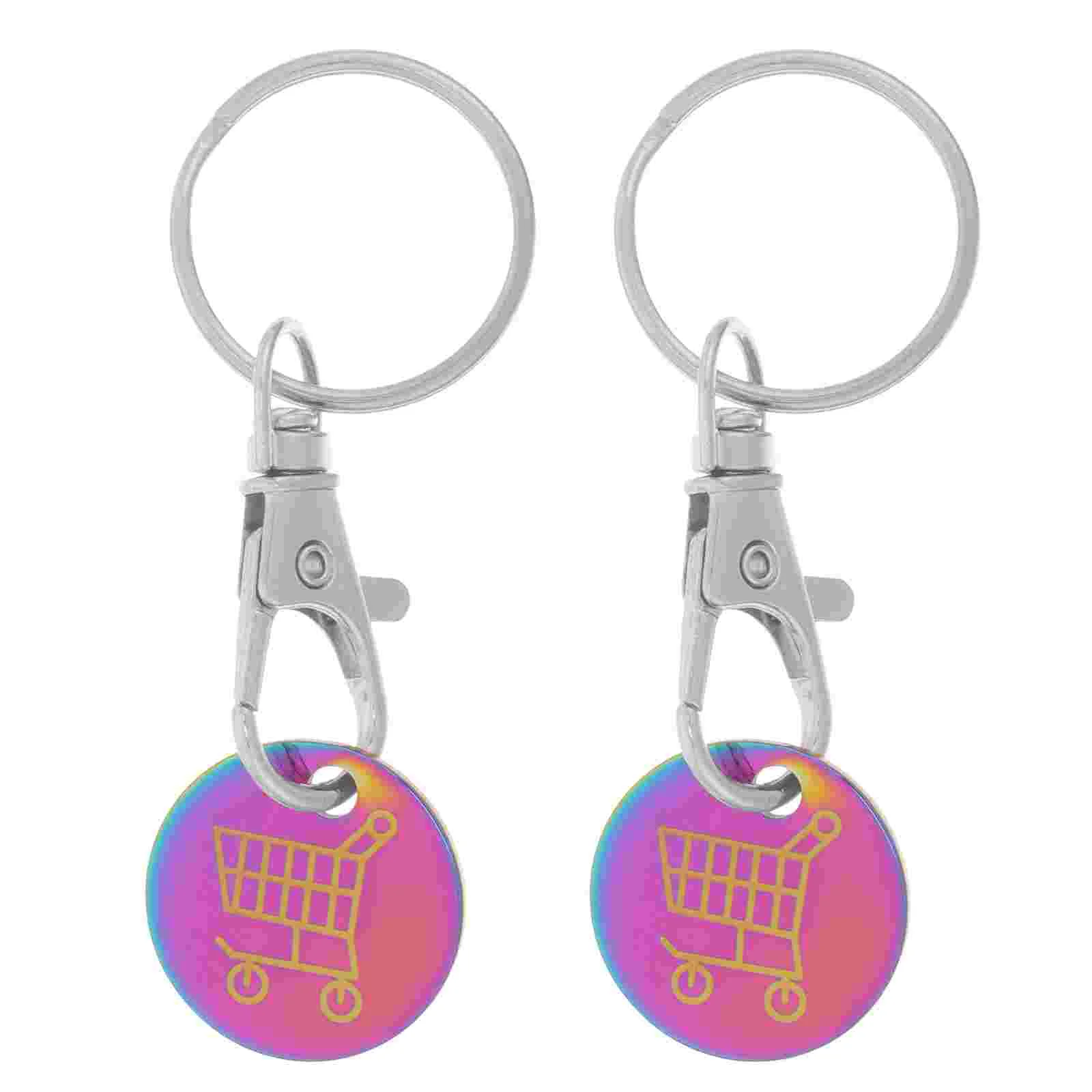 2pcs Shopping Trolley Keychains Stainless Steel Token Rings Portable Keyring Cart Pendant Metal Tokens
2pcs Shopping Trolley Keychains Stainless Steel Token Rings Portable Keyring Cart Pendant Metal Tokens