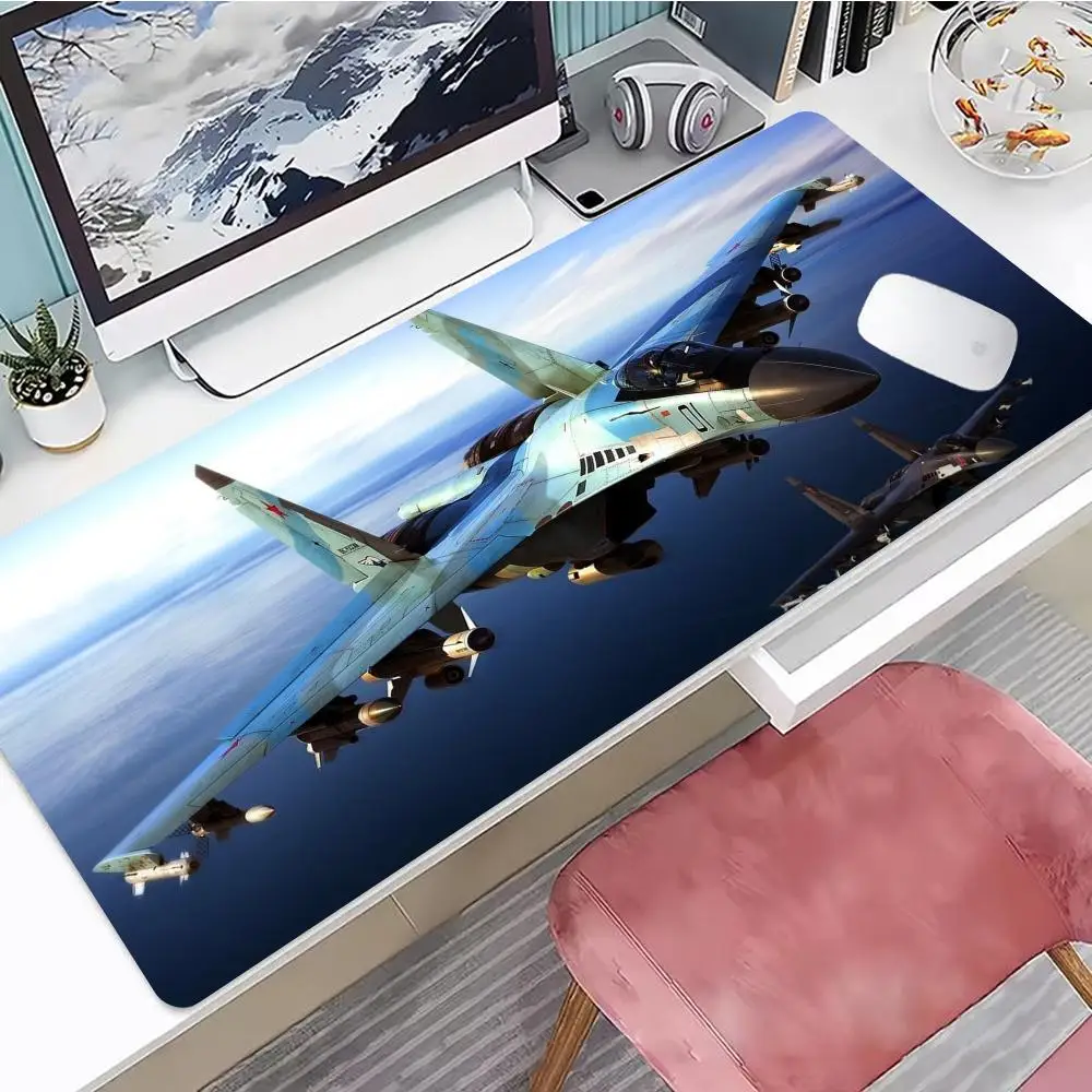 Fighter Mouse Pad Gaming Mouse Pad, Mouse Pad with Edges and Non-Slip Rubber Base, Extended Mouse Pad