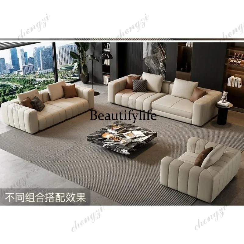 Premium Italian Genuine Leather Sectional Sofa Sets Living Room First Layer Cowhide Straight Row Light
Premium Italian Genuine Leather Sectional Sofa Sets Living Room First Layer Cowhide Straight Row Light