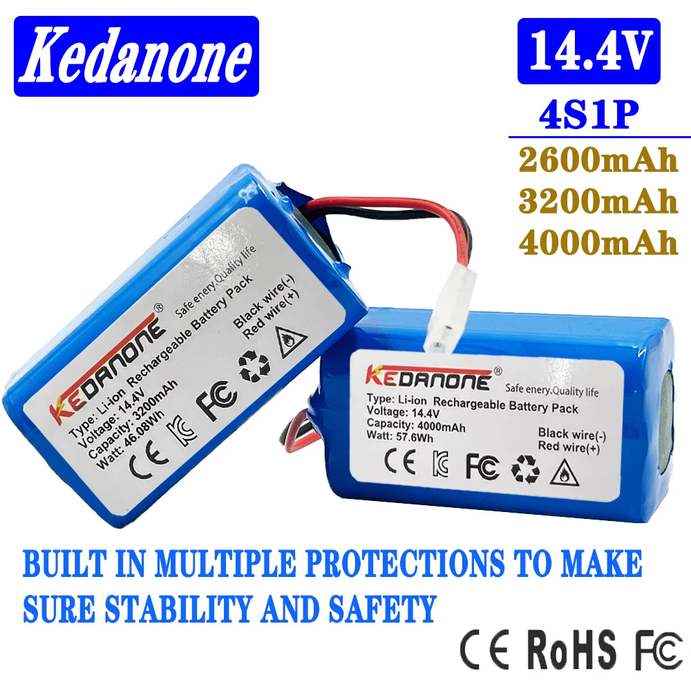 14.8V 2600mAh 3200mAh 4000mAh Li-Ion Battery for Xiaomi G1 MI Robot Vacuum Mop Essential MJSTG1 Robot Vacuum Cleaner Accessories
14.8V 2600mAh 3200mAh 4000mAh Li-Ion Battery for Xiaomi G1 MI Robot Vacuum Mop Essential MJSTG1 Robot Vacuum Cleaner Accessories