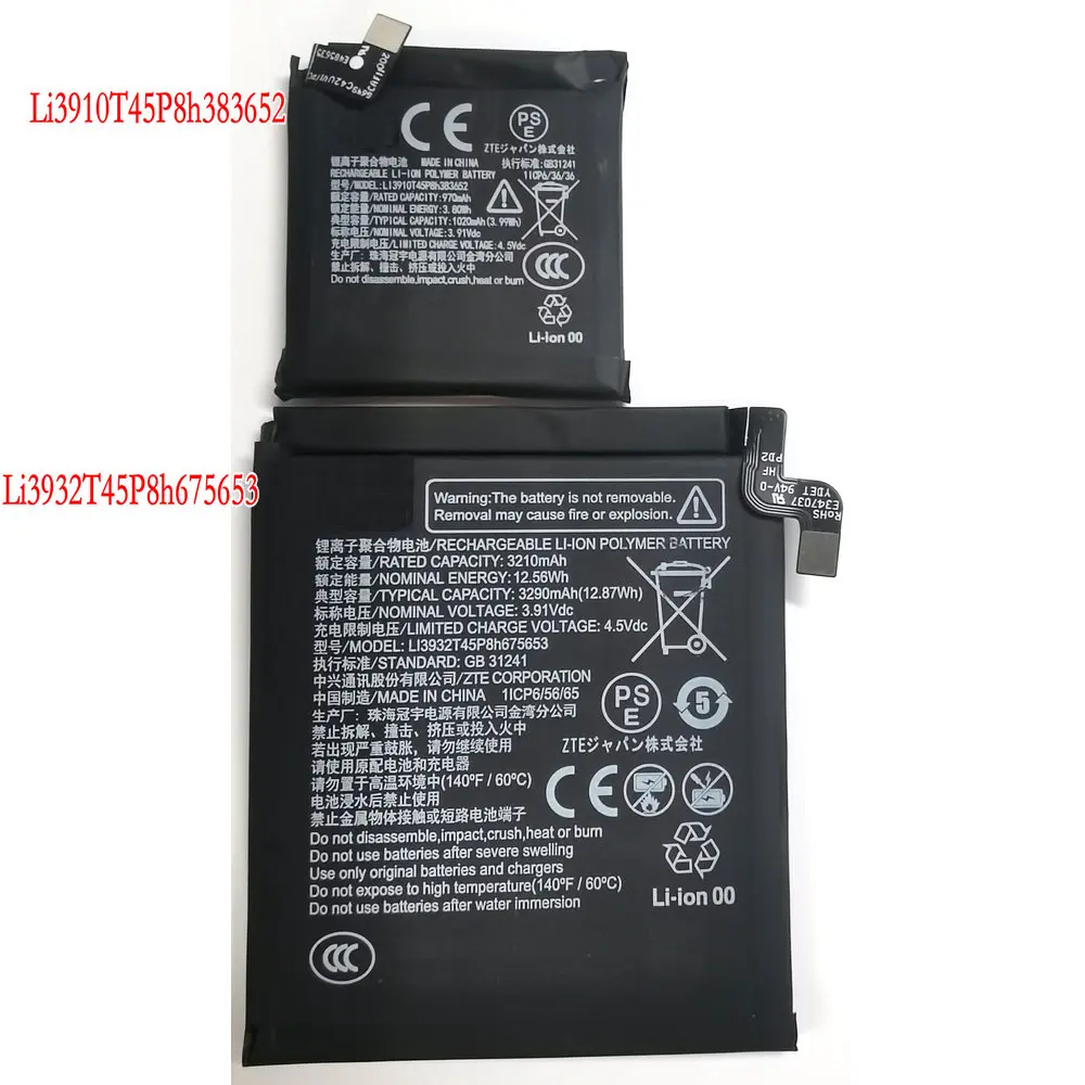 New Li3932T45P8h675653 Li3910T45P8h383652 Replacement Battery for ZTE Nubia Flip 5G NX724J Mobile Phone
New Li3932T45P8h675653 Li3910T45P8h383652 Replacement Battery for ZTE Nubia Flip 5G NX724J Mobile Phone