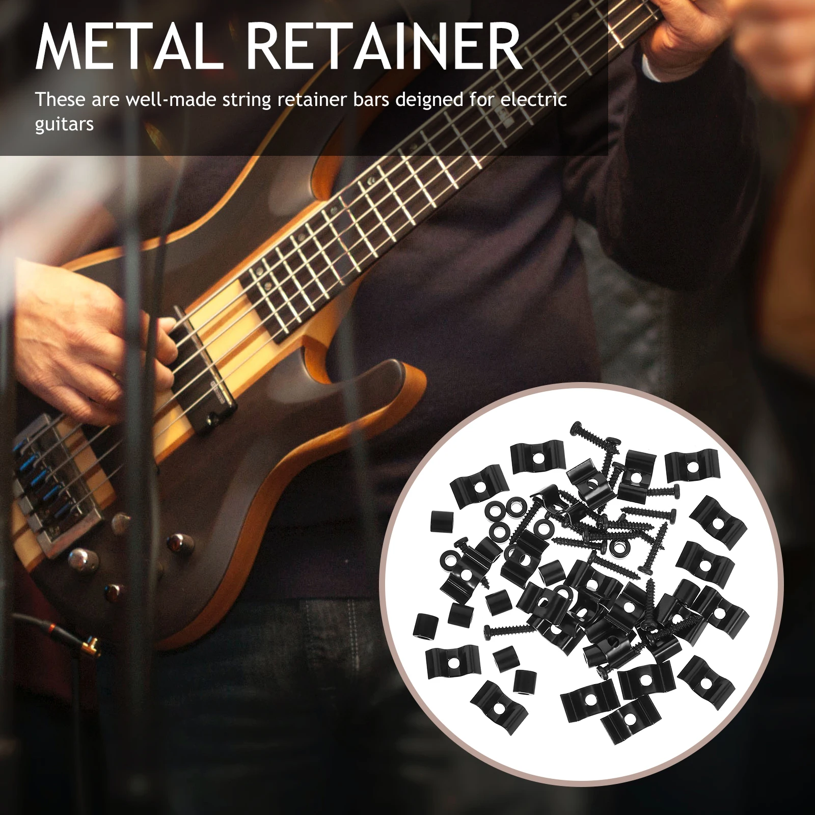 10 Set Holders String Buckle Electric Guitar Parts and Accessories Metal Black Hardware
10 Set Holders String Buckle Electric Guitar Parts and Accessories Metal Black Hardware