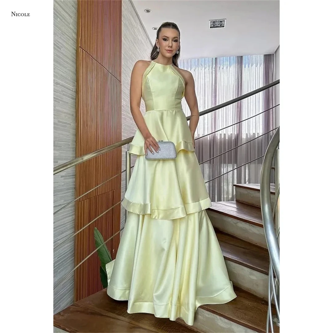 Nicole Robes De Cocktail Dresses Round Collar Custom Made Luxurious Evening Dresses 2025 Line A Satin Cloth Luxury Prom Dress
Nicole Robes De Cocktail Dresses Round Collar Custom Made Luxurious Evening Dresses 2025 Line A Satin Cloth Luxury Prom Dress