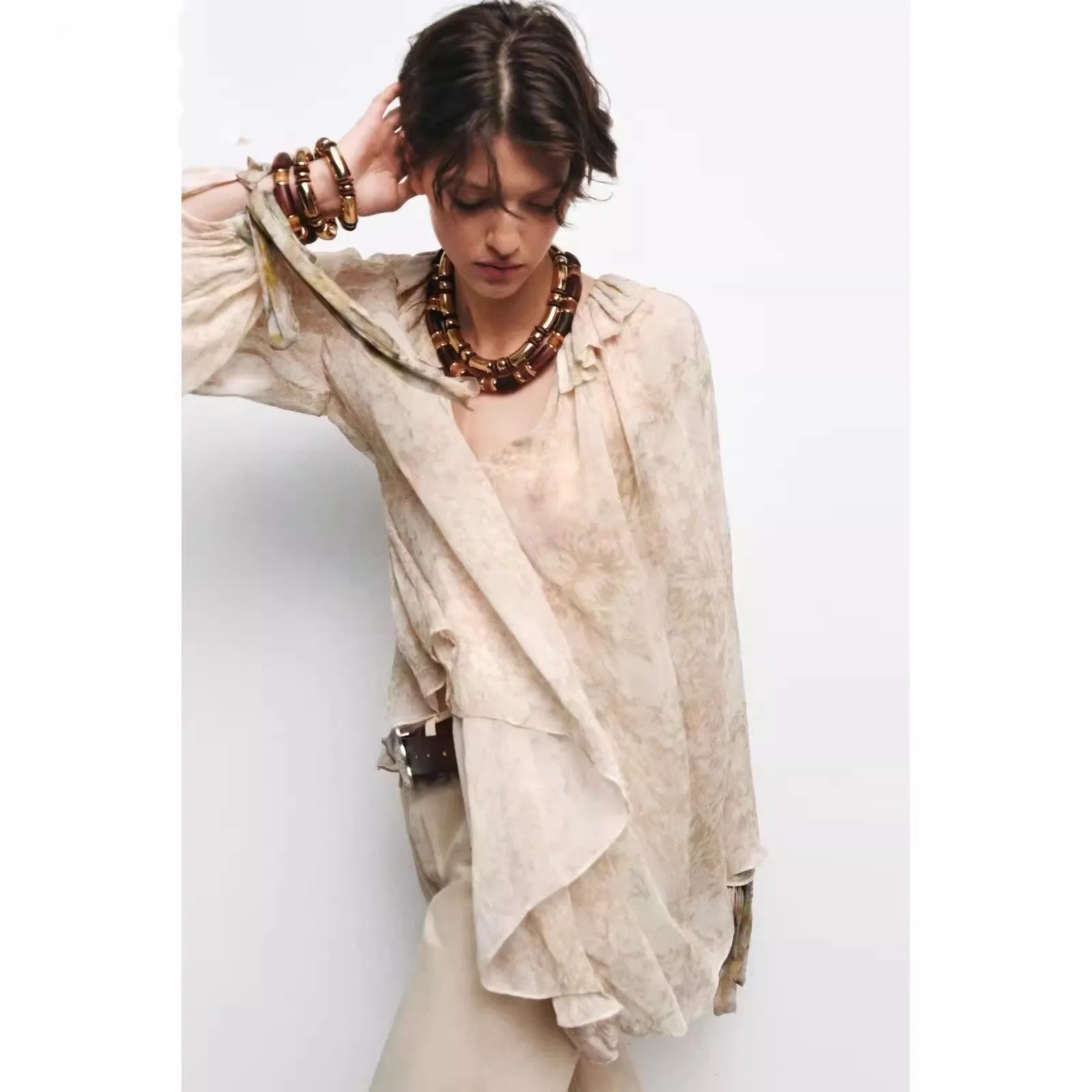 New Spring Autumn Women's irt Layered Decorative Print Asymmetric Sve Cuff 2729045 Commute Sle Loose Fit Lon...
New Spring Autumn Women's irt Layered Decorative Print Asymmetric Sve Cuff 2729045 Commute Sle Loose Fit Lon...