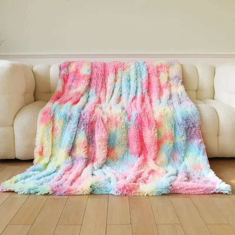 Ins Style Photo Props Small Rainbow Blanket Nordic Style Office Lazy Nap Blanket Tie-dye Sofa Blanket Velvet
Ins Style Photo Props Small Rainbow Blanket Nordic Style Office Lazy Nap Blanket Tie-dye Sofa Blanket Velvet