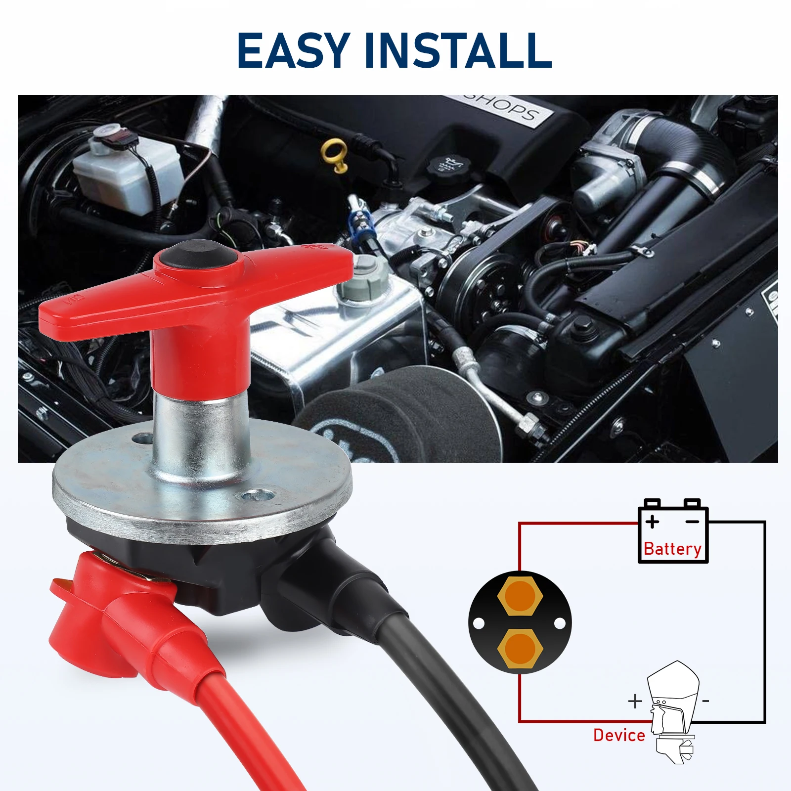 300A Truck Car Battery Power Switch, Fixed Key Disconnect Isolator Circuit Breaker Main Switch Master Cut Off Kill Switch Key
300A Truck Car Battery Power Switch, Fixed Key Disconnect Isolator Circuit Breaker Main Switch Master Cut Off Kill Switch Key