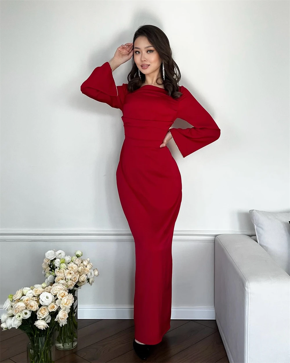 Customized Mermaid Simple Burgundy Jersey Evening Dress Elegant Square Collar Long Sleeves Homecoming Dresses Luxury Party Gowns
Customized Mermaid Simple Burgundy Jersey Evening Dress Elegant Square Collar Long Sleeves Homecoming Dresses Luxury Party Gowns