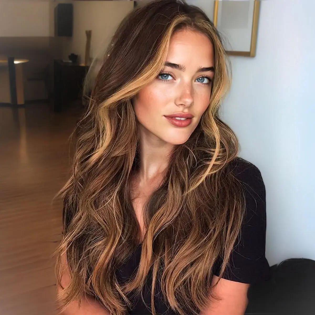 Brown Color-picked Long Curly Hair Mid-banged Chemical Fiber Synthetic Wig Holiday Party Birthday Party Daily Ware
Brown Color-picked Long Curly Hair Mid-banged Chemical Fiber Synthetic Wig Holiday Party Birthday Party Daily Ware