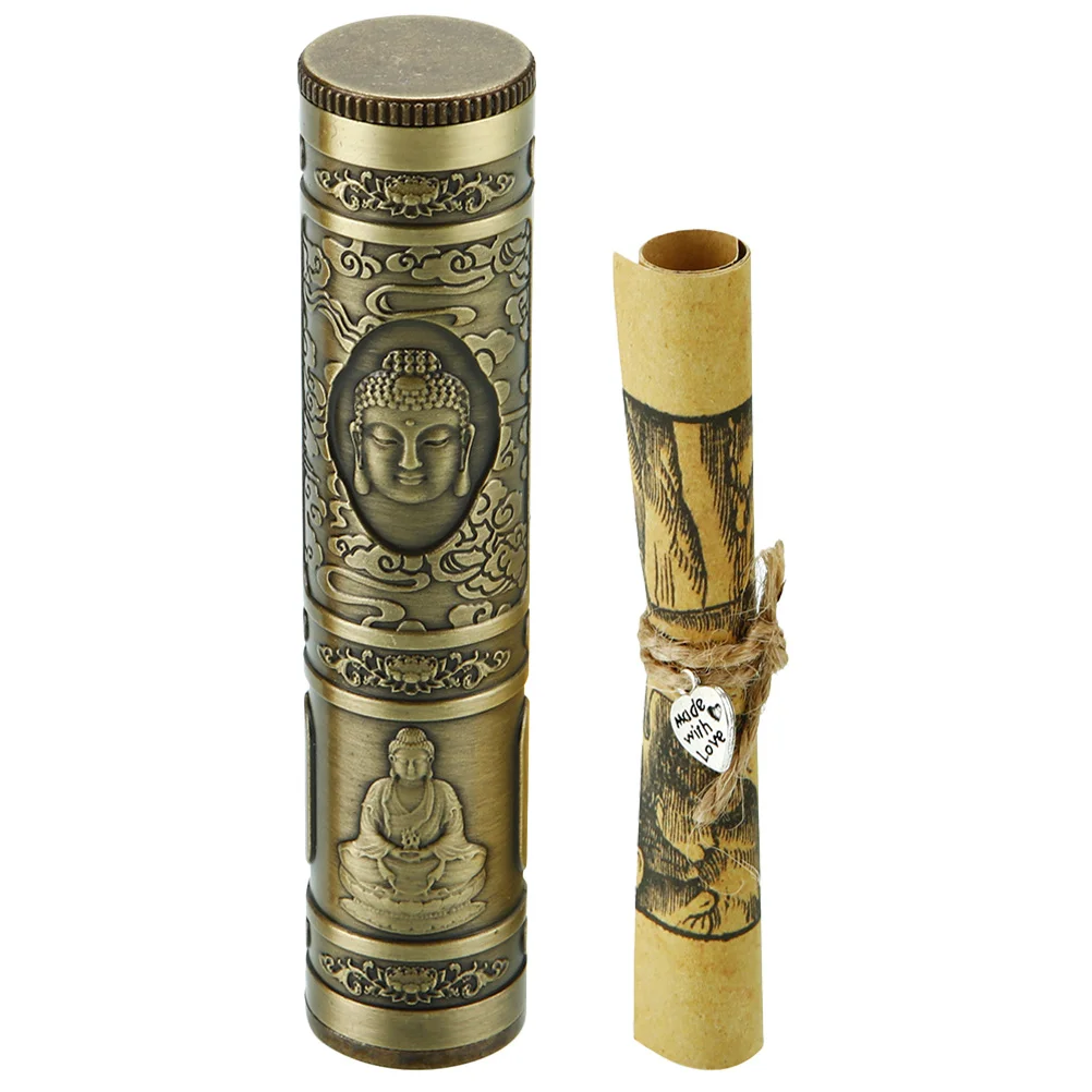 1 Set Creative Metal Wishing Tube With Handmade Paper Blessings Decorative Wish Holder For Couples Holiday Birthday Gift
1 Set Creative Metal Wishing Tube With Handmade Paper Blessings Decorative Wish Holder For Couples Holiday Birthday Gift