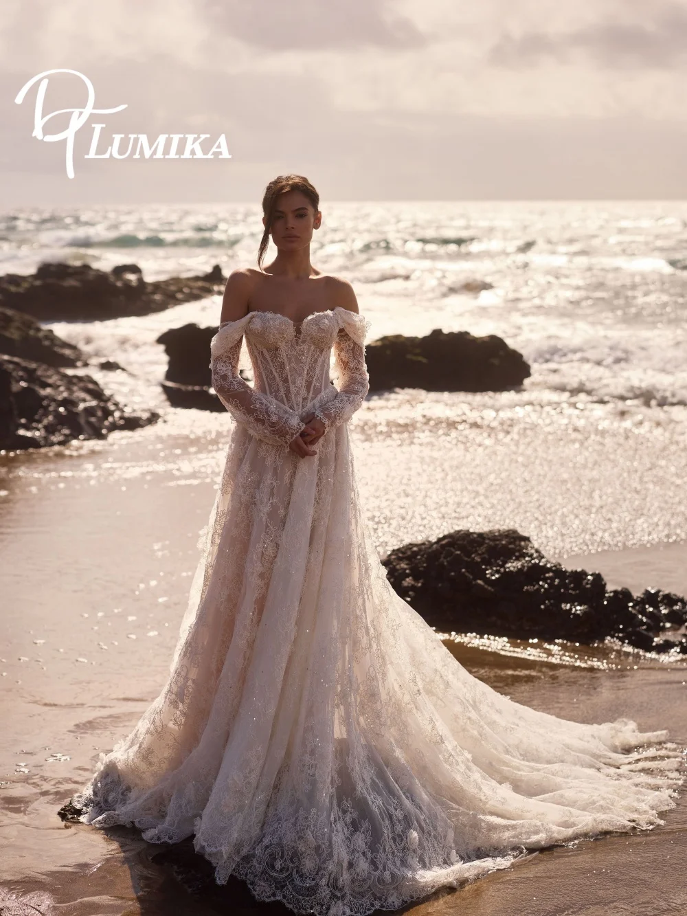 Dreamy Off Shoulder Lace Wedding Dress 2026 Romantic Sheer Sleeve Bridal Gown Popular A Line Floor Length Bridal Dress Robe De M
Dreamy Off Shoulder Lace Wedding Dress 2026 Romantic Sheer Sleeve Bridal Gown Popular A Line Floor Length Bridal Dress Robe De M