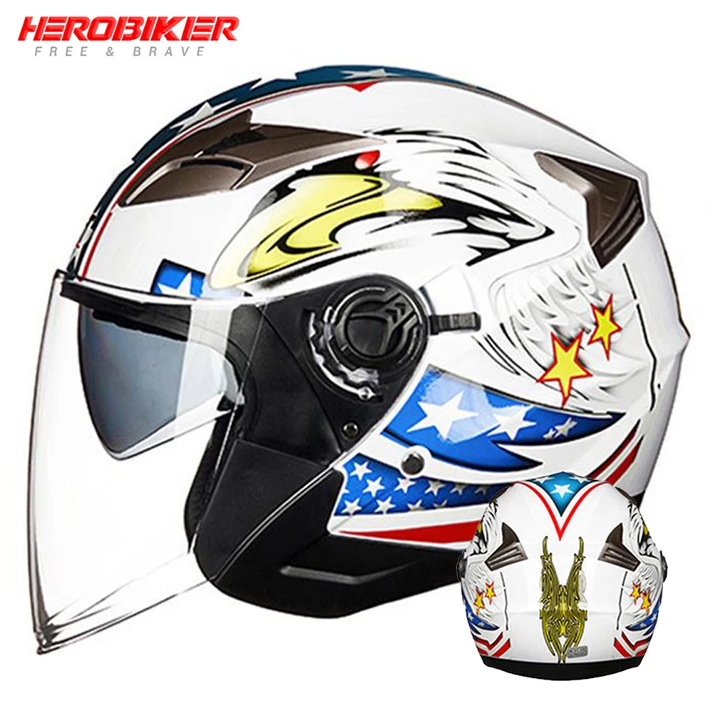 Motorcycle Helmet Double Lens Capacete De Moto Helmet Half Face Cool Casco Moto Street Fashion Helmet for Men Women Four Seasons
Motorcycle Helmet Double Lens Capacete De Moto Helmet Half Face Cool Casco Moto Street Fashion Helmet for Men Women Four Seasons