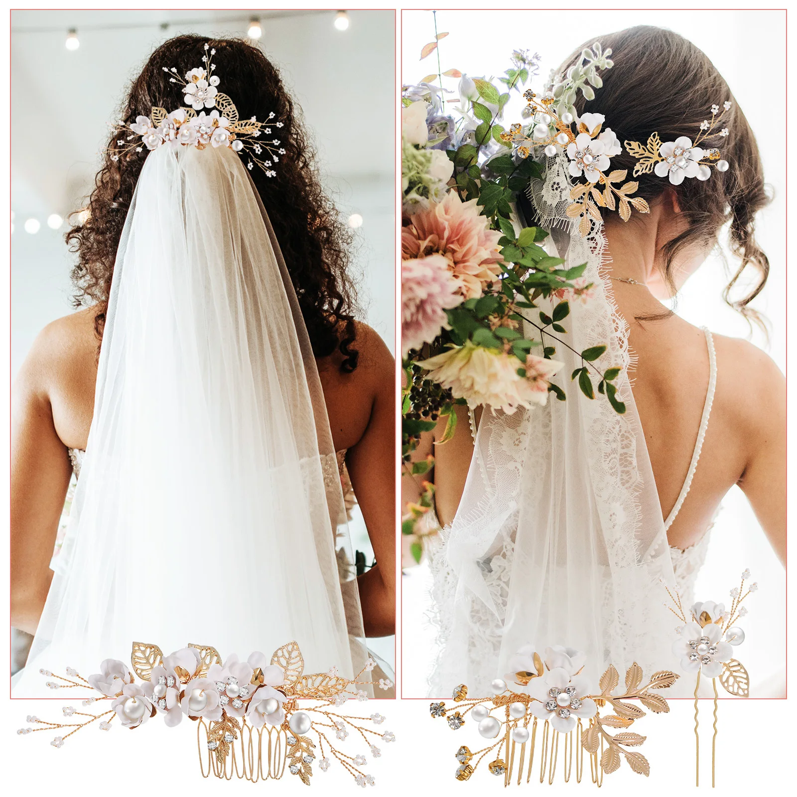 1Set Bridal Flower Hair Side Combs U Shaped Pearl Hairpins Rhinestone Wedding Hair Accessories Women Flower Hairpins
1Set Bridal Flower Hair Side Combs U Shaped Pearl Hairpins Rhinestone Wedding Hair Accessories Women Flower Hairpins