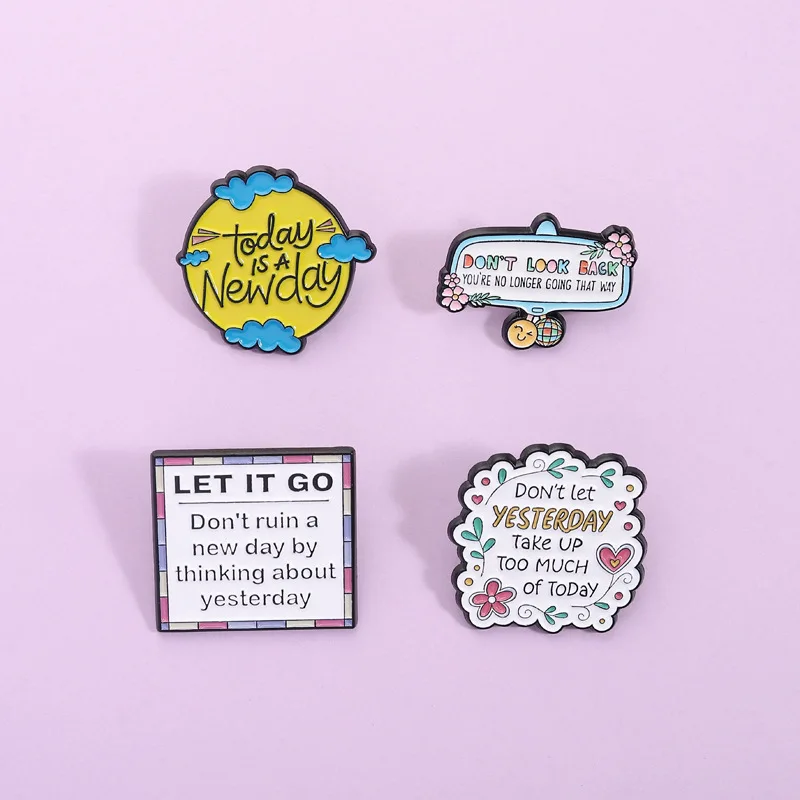 Creative and Inspirational English Quotations Brand Enamel Pins Today is another brand new day Jewelry Accessories Gifts
Creative and Inspirational English Quotations Brand Enamel Pins Today is another brand new day Jewelry Accessories Gifts 